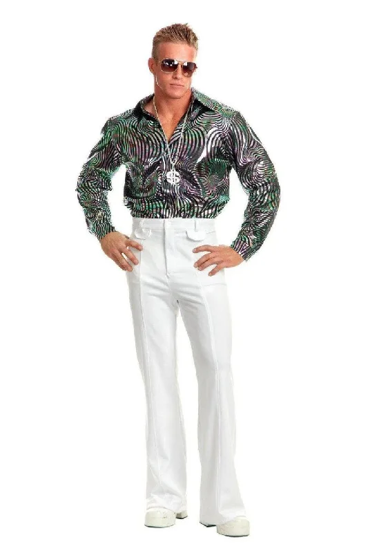 Men's Psychedelic Swirl Disco Shirt Costume