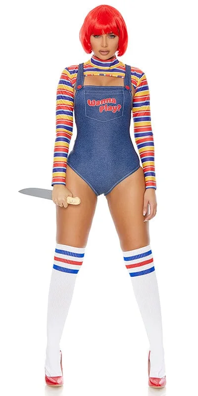 Sexy Good Guy Clown Doll Halloween Costume