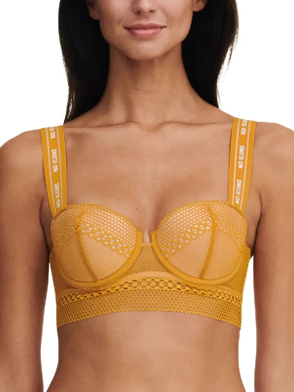 Sexy Lingerie for Women with Stockings No Icons Bandeau Foam Bra - Ginger