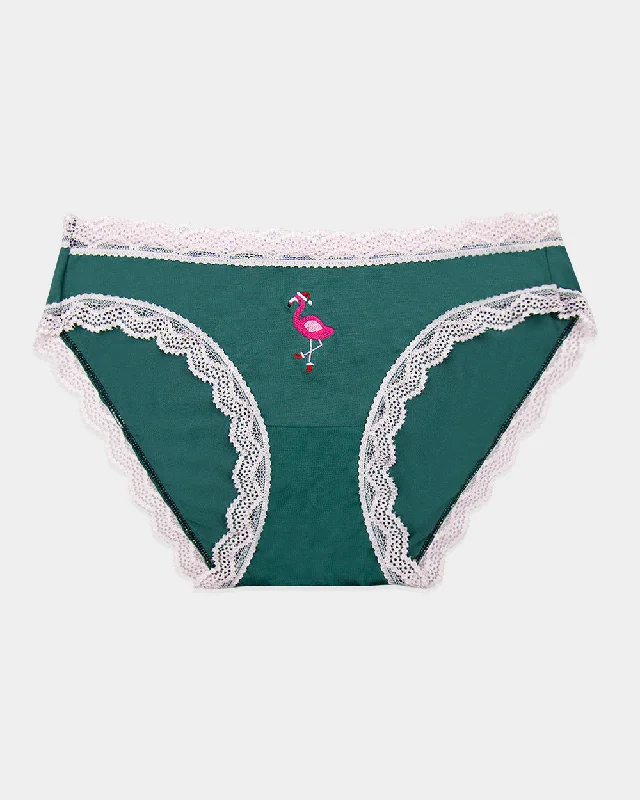 Stripe & Stare Original Knicker in Christmas Flamingo