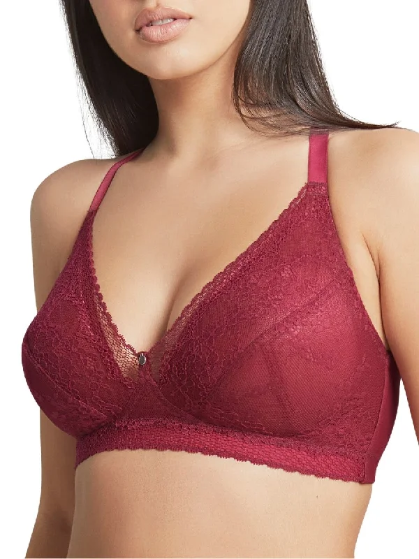 Luxury Lingerie for Special Occasions Alexis Plunge Bralette - Berry