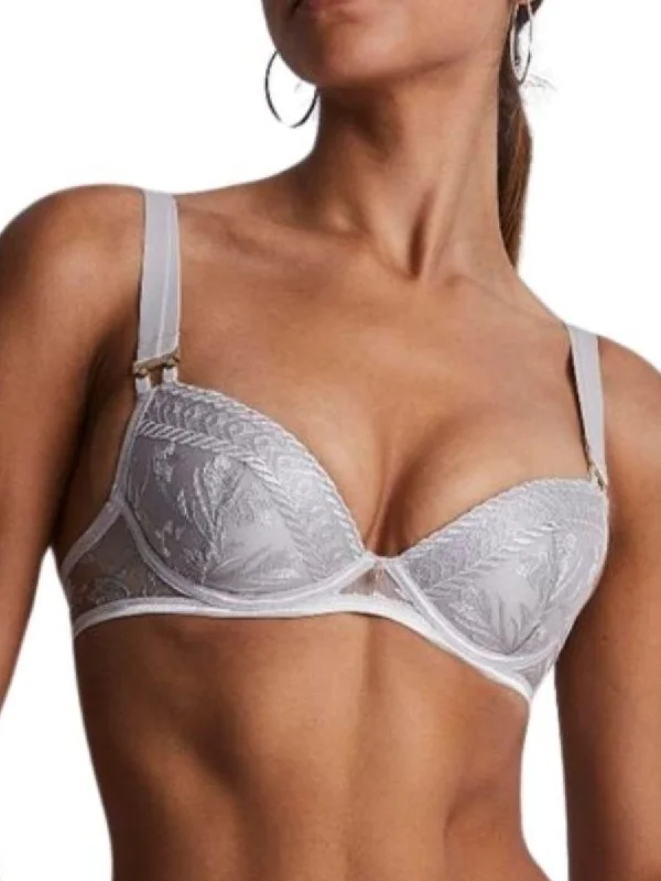 Women's Everyday Wear Lingerie Magnetic Spell Moulded Plunge Bra - Platinum