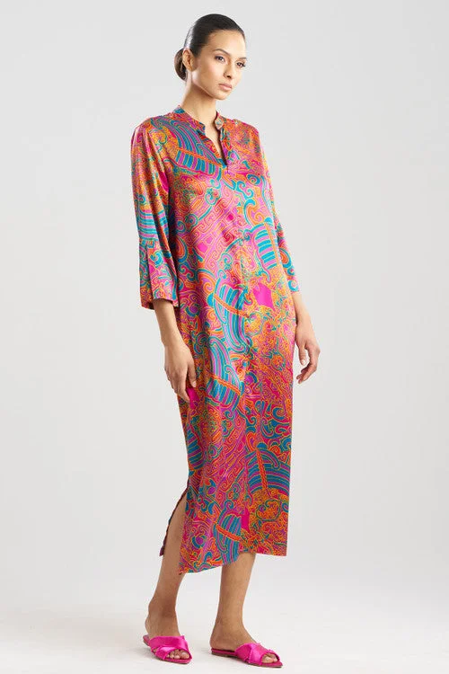 Women's Shapewear Lingerie Sets Kaleidoscope Satin Zip Caftan
