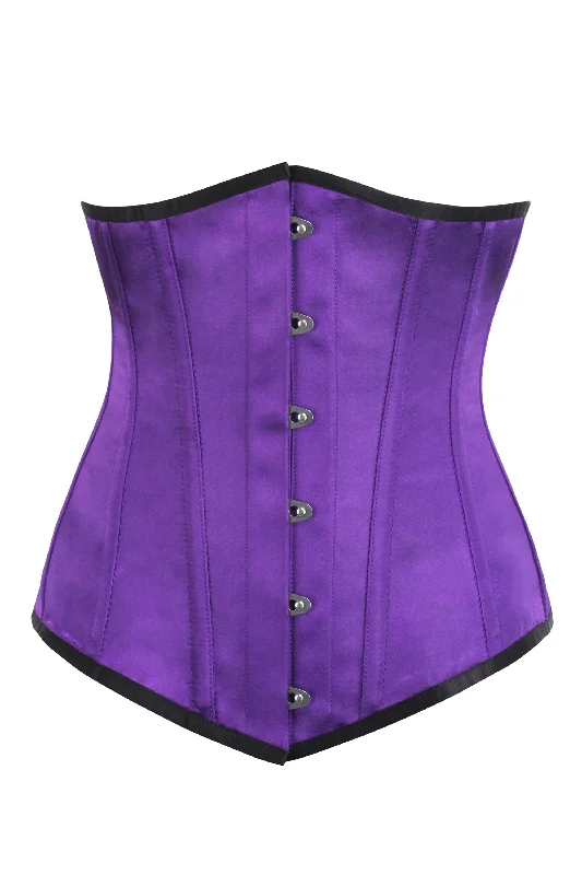 Savannah Longline Purple Satin Underbust Corset