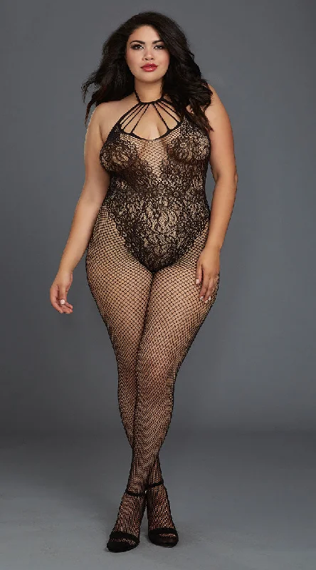 Plus Size Run The World Fishnet Bodystocking