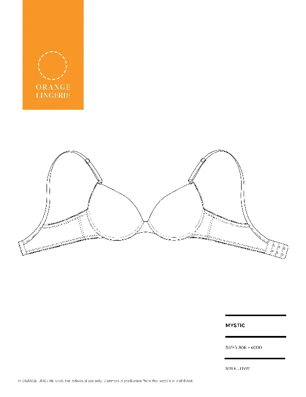 Women's Lingerie for Boudoir SessionsMystic Bra PDF Sewing Pattern