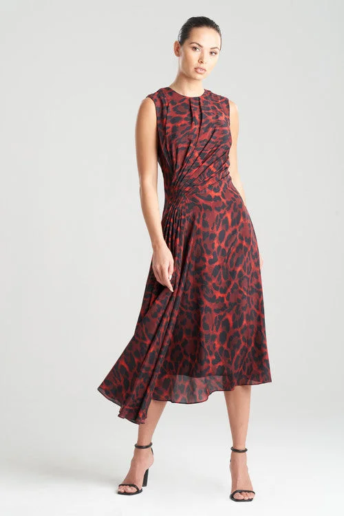 Ocelot Obi Silk Side Drape Dress