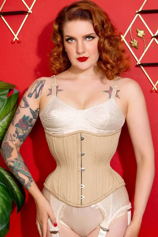 Bohemian - style corsets with tassels and embroideryArtemis Corset Designed by Lucy's Corsetry Hourglass Silhouette in Nude Bohemian - style corsets with tassels and embroideryArtemis Corset Designed by Lucy's Corsetry Hourglass Silhouette in Nude