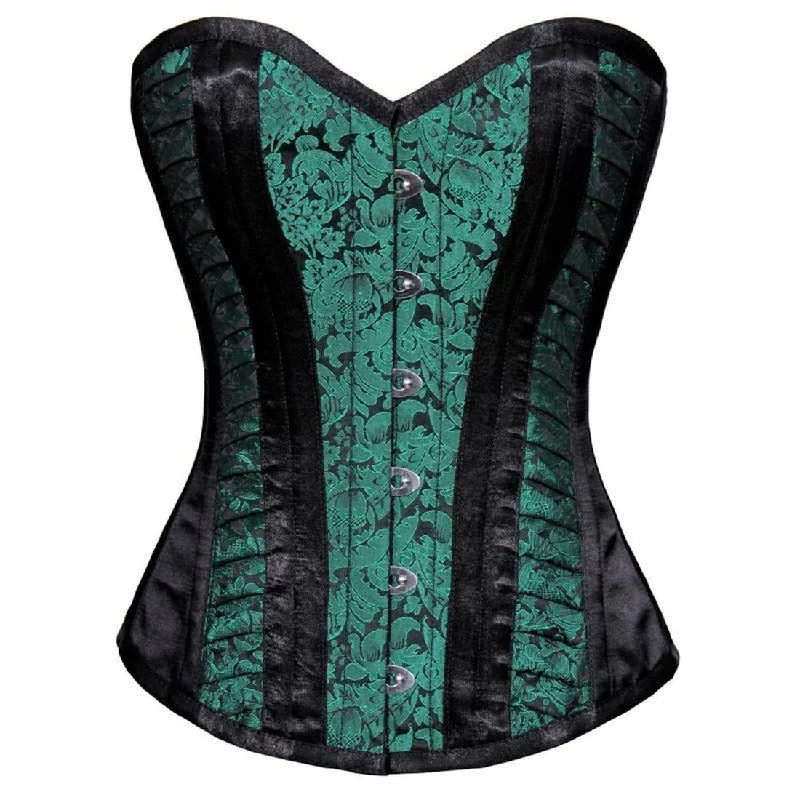 Waes Green Brocade Overbust Corset