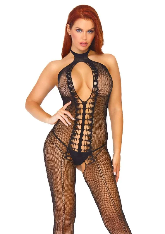 Washable stockings for easy maintenanceFishnet Bodystocking Black