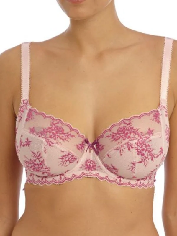 Women's Sheer Lingerie Nightgowns Offbeat Decadence Side Support Bra - Vintage Rose