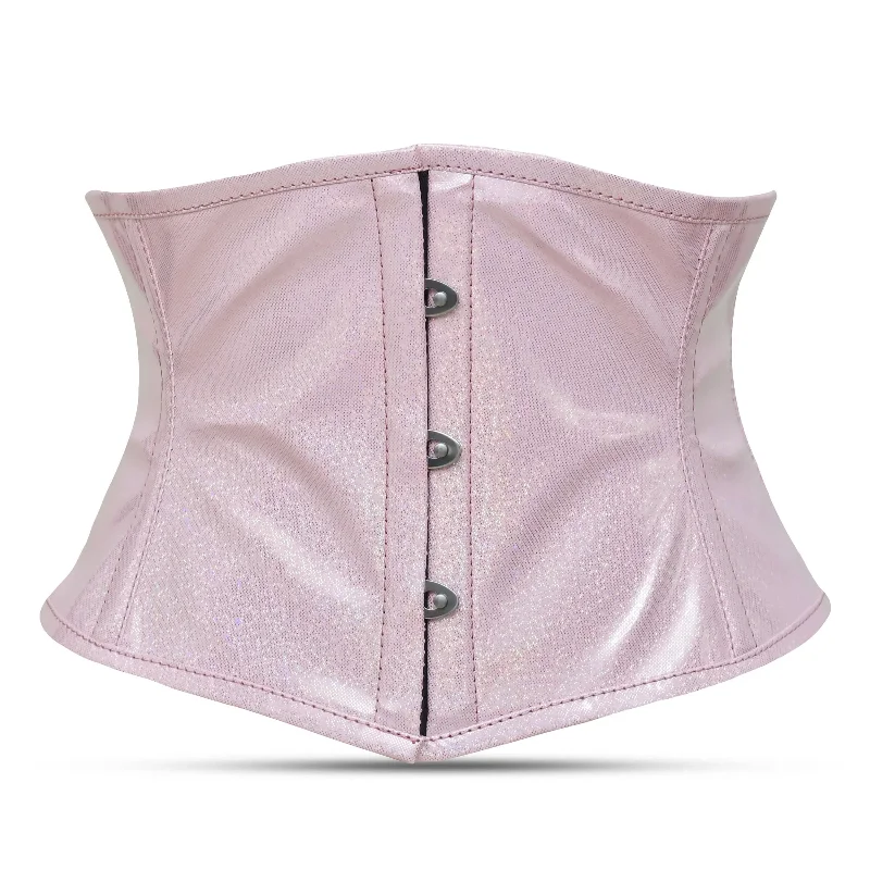 Pink PVC corset top - Waist cincher