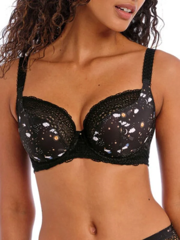 Elegant French Lace Lingerie for Women Daydreaming Plunge Bra- Celestial