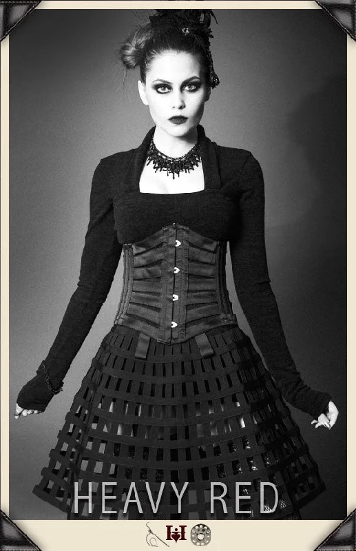 Wedding - style bustiers for bridesmaids or special eventsBound By Darkness Black Ribbon Corset