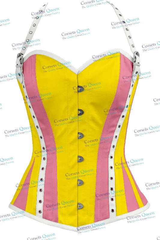 Pastel - colored corsets for a soft and feminine appealJagger Satin Overbust Corset With Strap