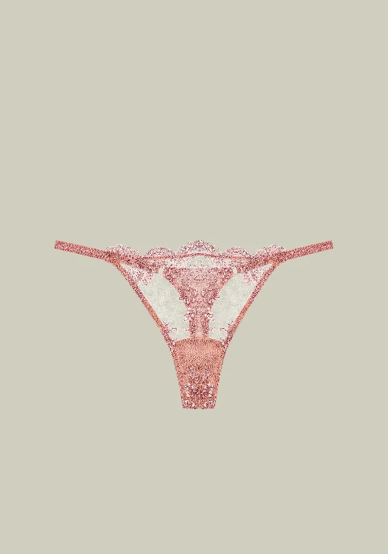 Women's Everyday Wear Lingerie Espresso Evening V-String in Rose