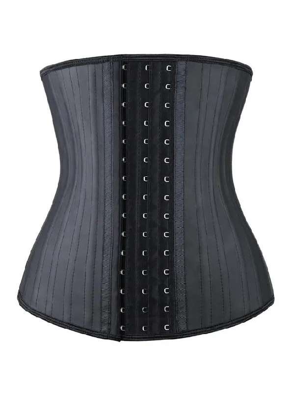 Supportive bustiers for large - busted womenPlus Size Sport 25 Spiral Steel Boned Latex Waist Cincher Underbust Black Corset
