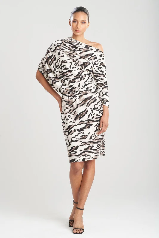 Lynx TENCEL™ Jersey Asymmetrical Drape Dress