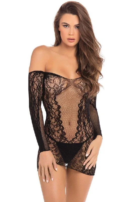 White sexy dresses for a pure and innocent charmDemure Long Sleeve Mini Dress