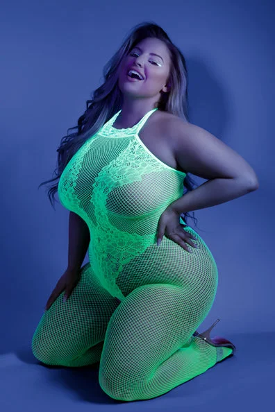 Christmas - colored stockings for the holiday seasonPlus Size Moonbeam Bodystocking