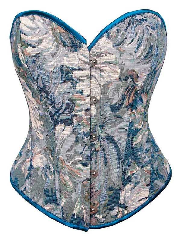 Velvet bustiers for a soft and plush feelWomen's Fashion Vintage Renaissance Lace Up Floral Print Plastic Boned Overbust Corset