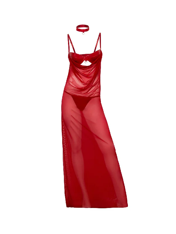 Sexy dresses with cut - outs on the sideFetish Tory Bra Gown Dress