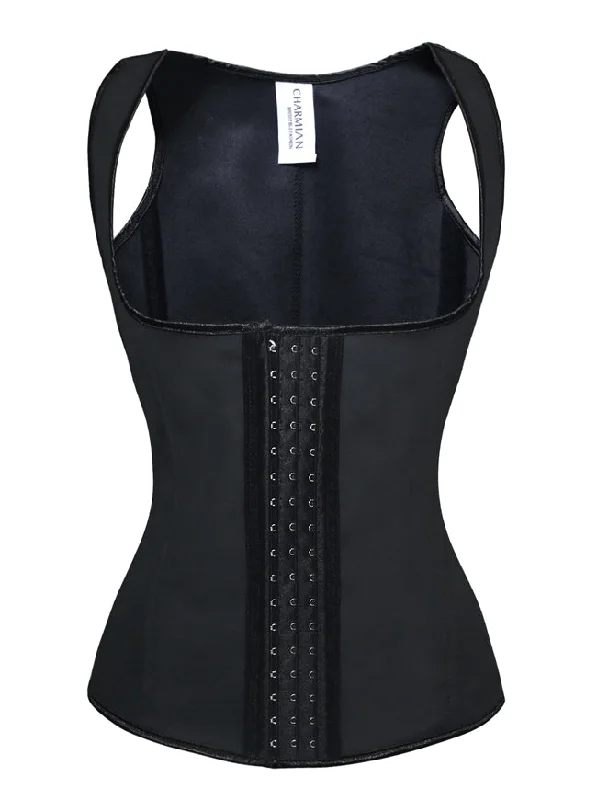 Geometric - printed bustiers for a modern and trendy lookLatex Thin Steel Boned Sport Waist Trainer Plus Size Corset Vest