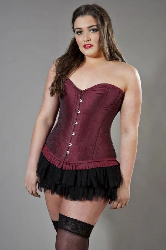 Petra Overbust Longline Plus Size Corset In Taffeta