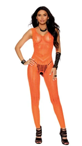 Christmas - colored stockings for the holiday seasonCrochet Footless Bodystocking - Orange Christmas - colored stockings for the holiday seasonCrochet Footless Bodystocking - Orange