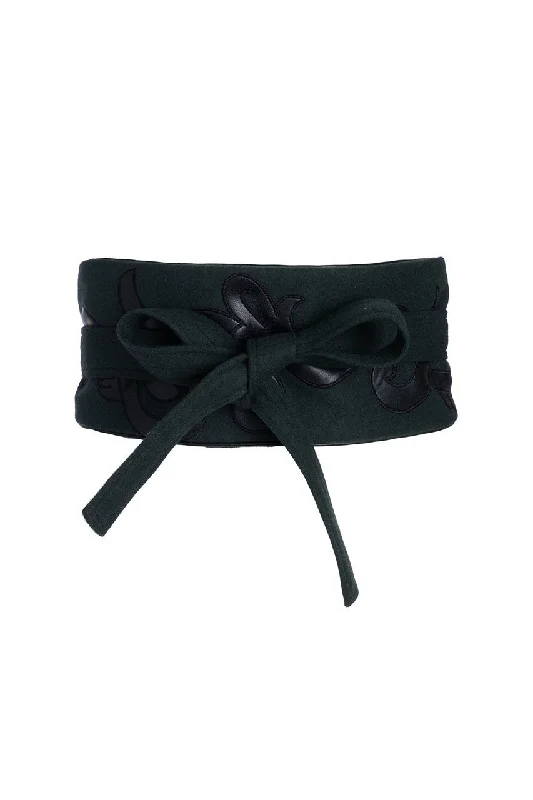 Women's Shapewear Lingerie Sets Felt Embroidered Obi Belt