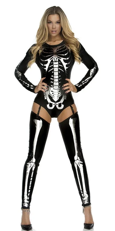 Women's Video Game Character Cosplay LingerieSexy To The Bone Skeleton Halloween Costume Women's Video Game Character Cosplay LingerieSexy To The Bone Skeleton Halloween Costume