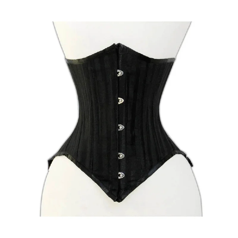 Black lace up corset - Under bust Lacemade corset