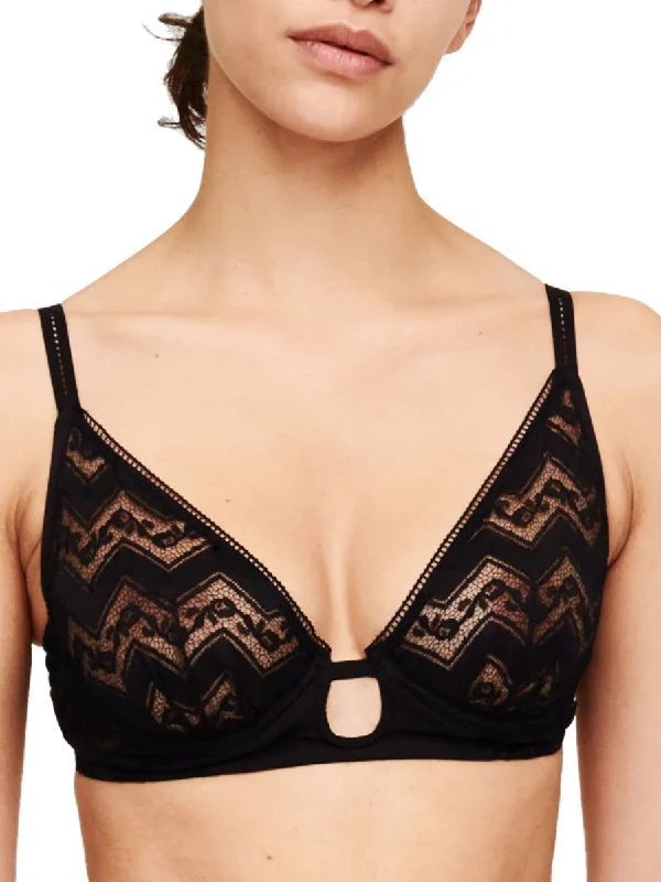 Women's Everyday Wear Lingerie Nocturne Plunge Bra - Black