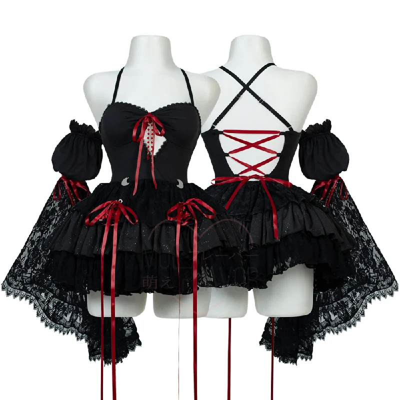 Sexy wedding guest dresses for a formal celebrationBlood Moon Laced Witch Dress