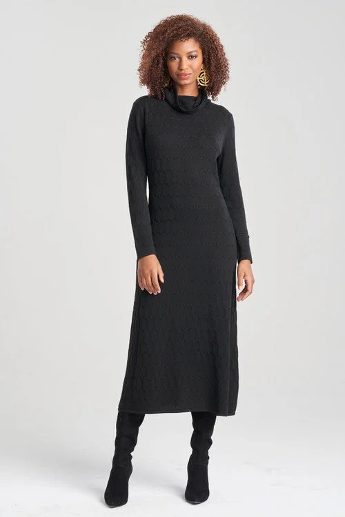 Textured Mandalay Turtleneck Dress