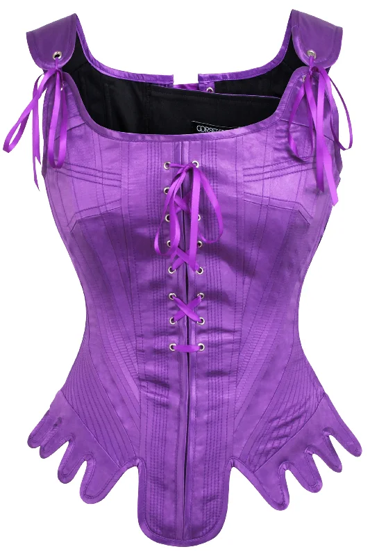 Historically Inspired Satin Overbust Corset in Violet