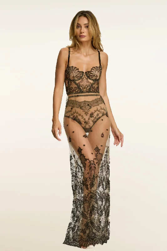 Tie - back sexy dresses for an adjustable fitAnd All That Jazz Underwired Full Lace Long  Dress