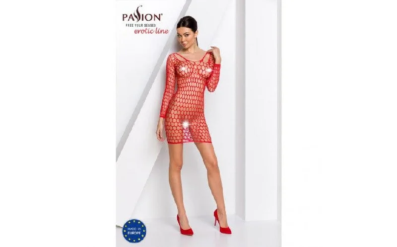 Organza - trimmed sexy dresses for a delicate touchBody Dress BS093 Red
