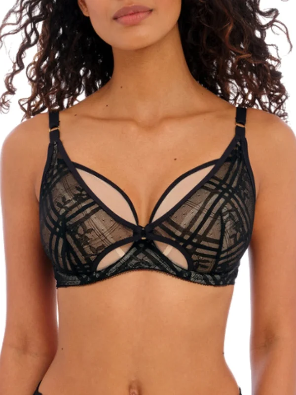 Eco-Friendly Organic Lingerie for Women Fatale High Apex Bra - Noir