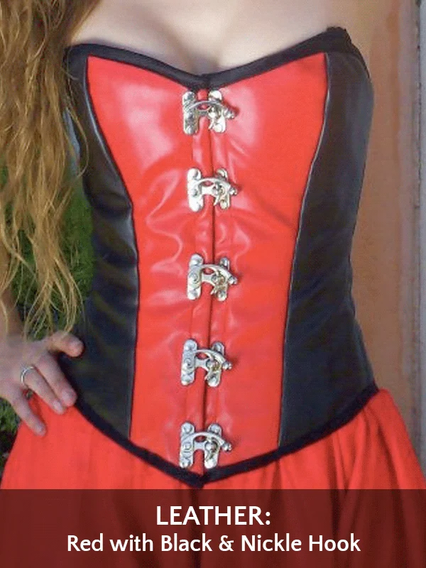 Leather bustiers for a bold and edgy lookViola Corset w/Hardware (A, B, & C cups)