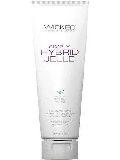 Elegant French Lace Lingerie for Women Wicked Sensual Care Simply Hybrid Jelle Lubricant - 4 oz