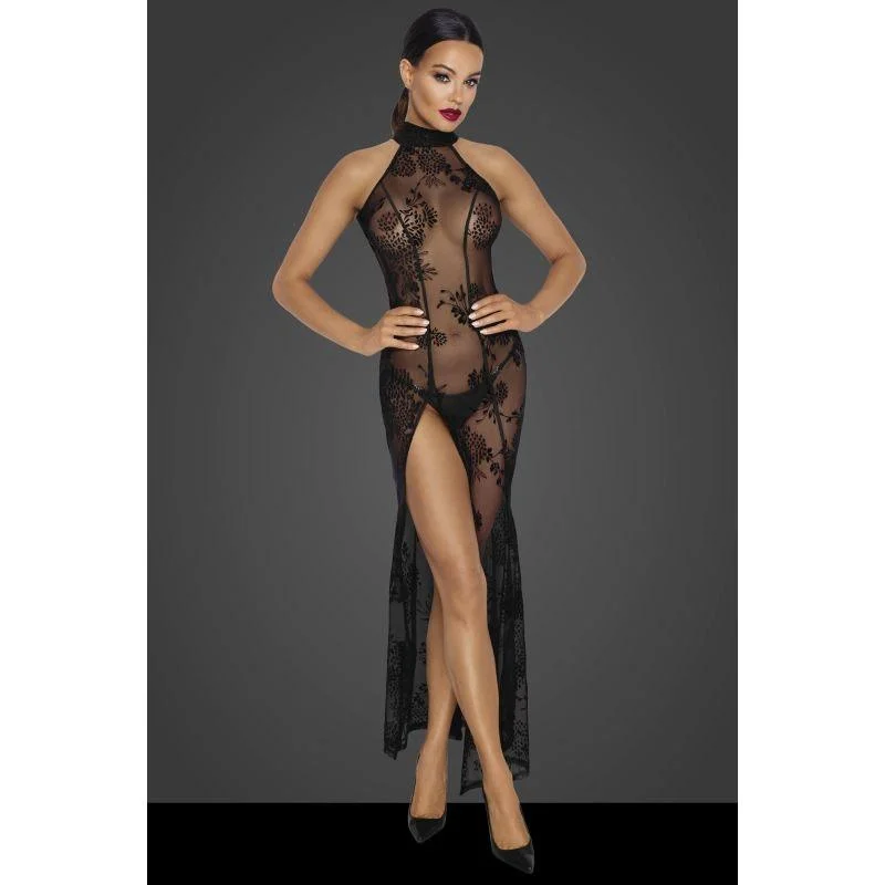 Mesh - paneled sexy dresses for a hint of skinLong Tulle Dress