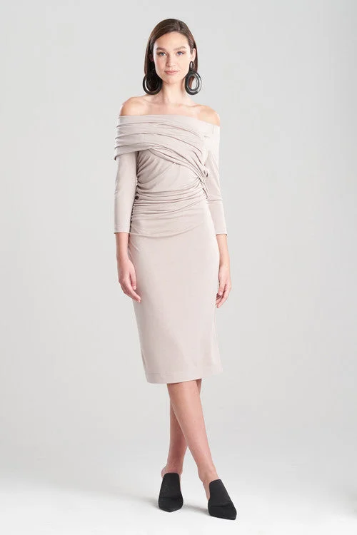 Tencel Jersey Off Shoulder Dress