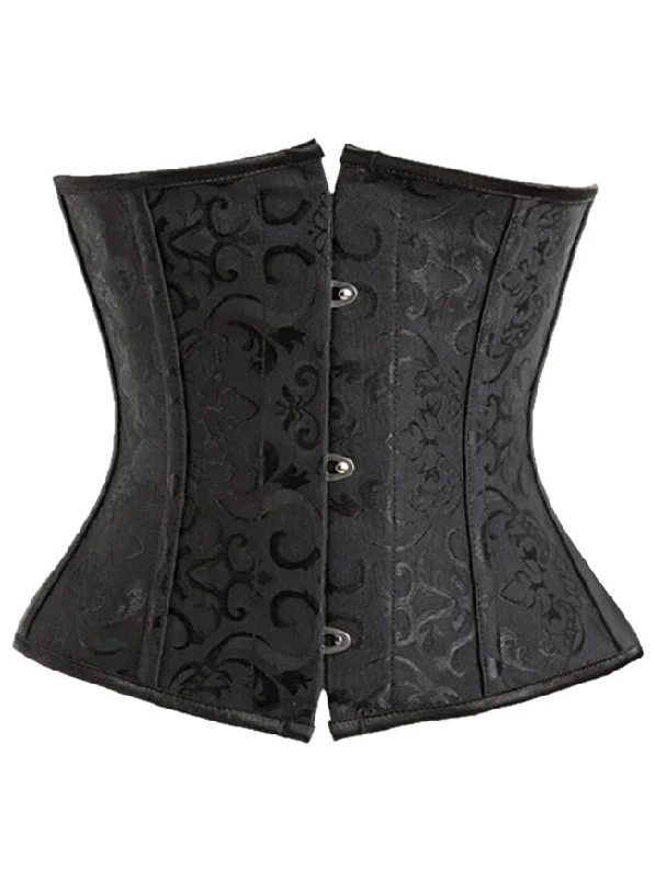 Hollywood - glamour bustiers for a red - carpet effectWomen's Spiral Steel Boned Waist Training Cincher Brocade Underbust Corset