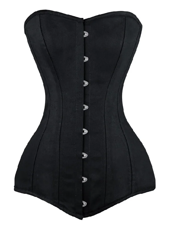 Multicolored bustiers with a vibrant and playful designSteel Boned Denim Long Torso Hourglass Plus Size Overbust Corset