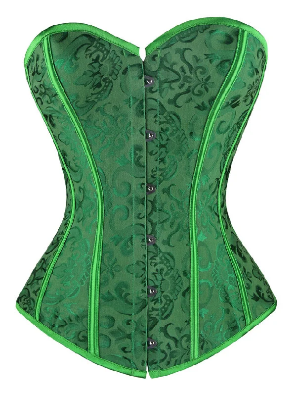 Sports - influenced bustiers with mesh panelsWomen's Vintage Palace Jacquard Sweetheart Strapless Overbust Corset