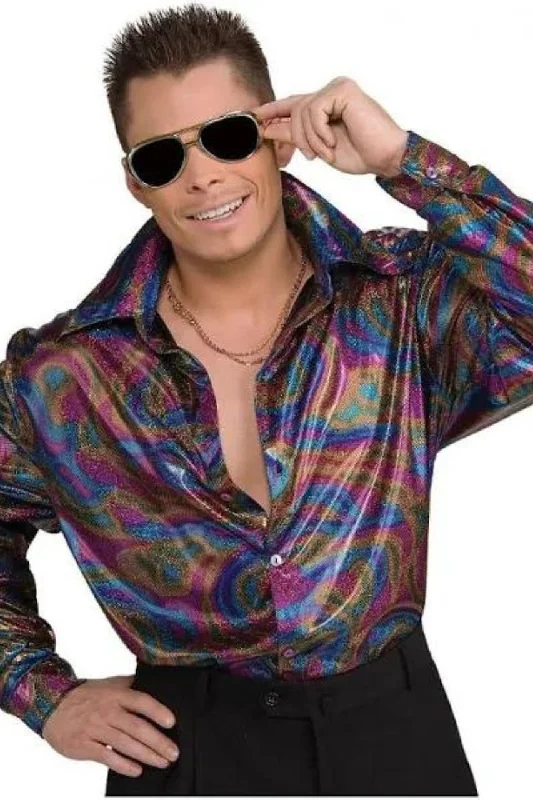 Multi-Color Disco Shirt Costume