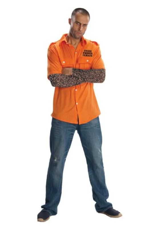 Men's Orange Prisoner Shirt Costume