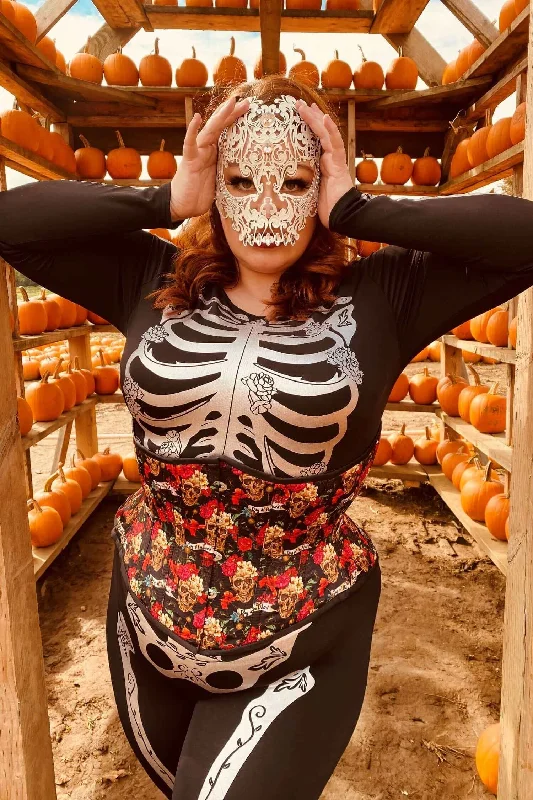 Polka - dot bustiers for a fun and retro appearanceDay of the Dead Día de los Muertosugar Sugar Skull Artemis Corset Polka - dot bustiers for a fun and retro appearanceDay of the Dead Día de los Muertosugar Sugar Skull Artemis Corset