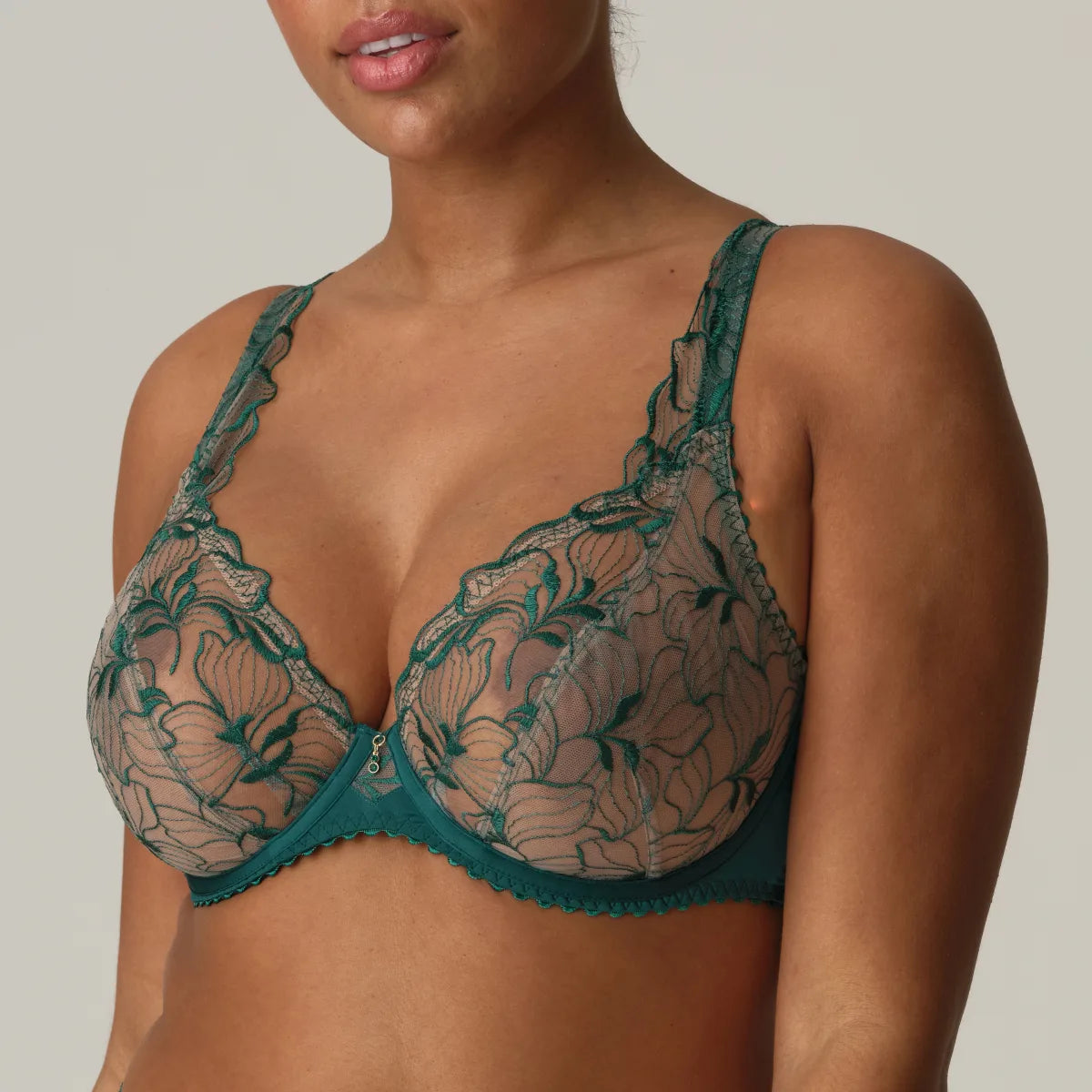 Prima Donna Springdale Plunge Bra in Jasper Green